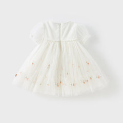 Dave&Bella Girls Summer White Mesh Princess Dress