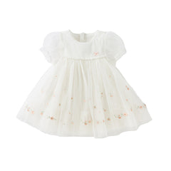 Dave&Bella Girls Summer White Mesh Princess Dress