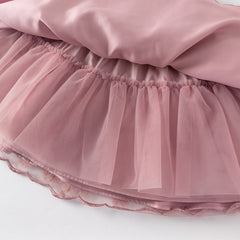 Dave&Bella Girls Summer Sleeveless Purple Pink Birthday Mesh Dress