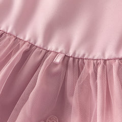 Dave&Bella Girls Summer Sleeveless Purple Pink Birthday Mesh Dress