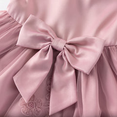 Dave&Bella Girls Summer Sleeveless Purple Pink Birthday Mesh Dress