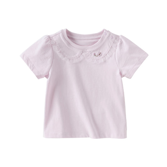 Dave&Bella Toddler Girls Summer Adorable Breathable Cotton T-shirt Tops