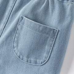 Dave&Bella Toddler Girls Summer Fashion Denim Blue Loose Jeans