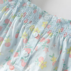 Dave&Bella Toddler Girls Summer Cotton Cherry Print T-shirt Short Pant Sets