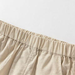 Dave&Bella Toddler Boys Summer Floral Print Shirt Khaki Shorts Sets