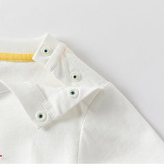 Dave&Bella Toddler Boys Summer White Breathable Cotton T-shirt Short Sets