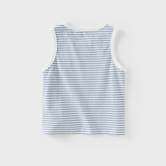 Dave&Bella Toddler Boys Summer Playful Sleeveless Soft Cotton Tank Tops