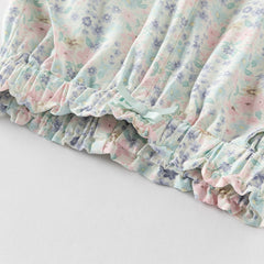 Dave&Bella Toddler Girls Summer Sweet Floral Print Mosquito-Proof Loose Pants