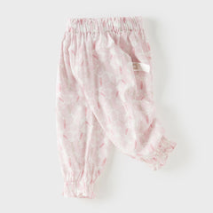 Dave&Bella Toddler Girls Summer Cute Print Anti-mosquito Jogger Pants