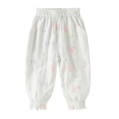 Dave&Bella Toddler Girls Summer Cute Print Anti-mosquito Jogger Pants