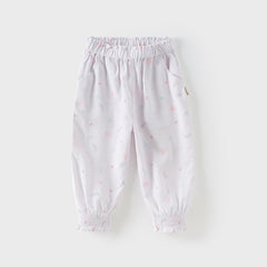 Dave&Bella Toddler Girls Summer Cute Print Anti-mosquito Jogger Pants