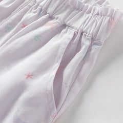 Dave&Bella Toddler Girls Summer Cute Print Anti-mosquito Jogger Pants