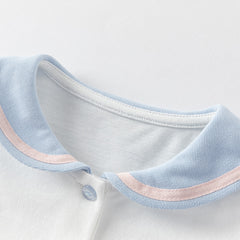 Dave&Bella Toddler Girls Summer Blue Polos Skirt Sets