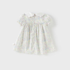 Dave&Bella Girls Summer Cotton Doll Collar Floral Dress