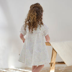 Dave&Bella Girls Summer Cotton Doll Collar Floral Dress