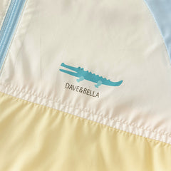 Dave&Bella Kids Boys Summer Yellow Outdoor UV-protection Lightweight Hooded Jackets