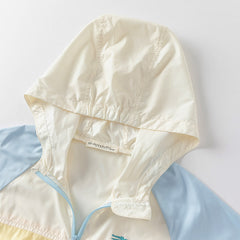 Dave&Bella Kids Boys Summer Yellow Outdoor UV-protection Lightweight Hooded Jackets