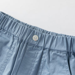 Dave&Bella Toddler Boys Summer Cotton Blue T-shirt Short Pant Sets