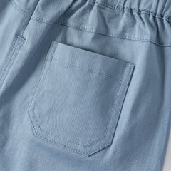 Dave&Bella Toddler Boys Summer Cotton Blue T-shirt Short Pant Sets