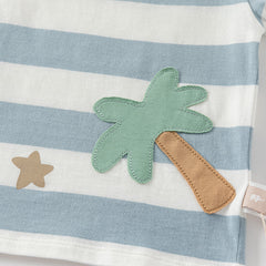 Dave&Bella Toddler Boys/Girls Summer Playful Striped Breathable Classic T-shirts Tops
