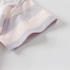 Dave&Bella Toddler Boys/Girls Summer Playful Striped Breathable Classic T-shirts Tops