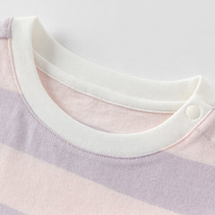 Dave&Bella Toddler Boys/Girls Summer Playful Striped Breathable Classic T-shirts Tops