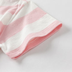 Dave&Bella Toddler Boys/Girls Summer Playful Striped Breathable Classic T-shirts Tops