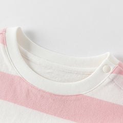 Dave&Bella Toddler Boys/Girls Summer Playful Striped Breathable Classic T-shirts Tops