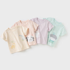 Dave&Bella Toddler Girls/Boys Summer Multi-color&print Casual T-shirts Tops