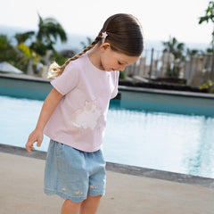 Dave&Bella Toddler Girls/Boys Summer Multi-color&print Casual T-shirts Tops