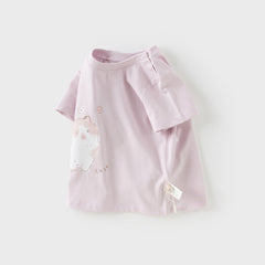 Dave&Bella Toddler Girls/Boys Summer Multi-color&print Casual T-shirts Tops