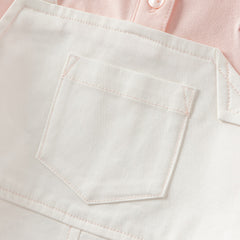 Dave&Bella Girls Summer Cartoon Print Pink Polo Dress