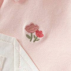 Dave&Bella Girls Summer Cartoon Print Pink Polo Dress