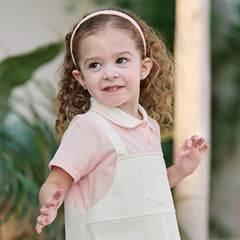 Dave&Bella Girls Summer Cartoon Print Pink Polo Dress