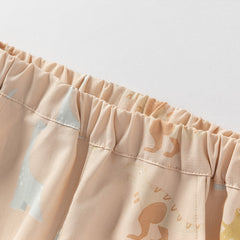 Dave&Bella Toddler Boys Summer Cute Print Daily T-shirt Pants Set