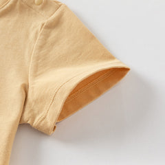 Dave&Bella Toddler Boys Summer Cute Print Daily T-shirt Pants Set