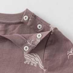 Dave&Bella Toddler Boys Summer Cute Print Daily T-shirt Pants Set