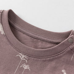 Dave&Bella Toddler Boys Summer Cute Print Daily T-shirt Pants Set