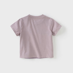 Dave&Bella Toddler Boys Summer Cute Dinosaur/Tiger Print Soft T-shirts Tops