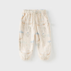 Dave&Bella Toddler Boys Summer Animal Print Anti-mosquito Pants
