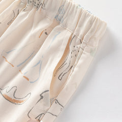 Dave&Bella Toddler Boys Summer Animal Print Anti-mosquito Pants