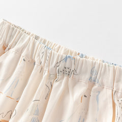 Dave&Bella Toddler Boys Summer Animal Print Anti-mosquito Pants