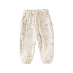 Dave&Bella Toddler Boys Summer Animal Print Anti-mosquito Pants