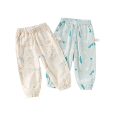 Dave&Bella Toddler Boys Summer Animal Print Anti-mosquito Pants