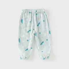 Dave&Bella Toddler Boys Summer Animal Print Anti-mosquito Pants