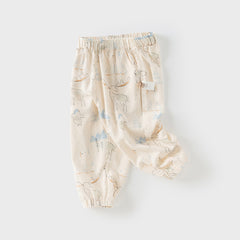 Dave&Bella Toddler Boys Summer Animal Print Anti-mosquito Pants