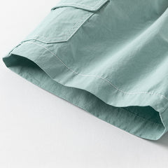 Dave&Bella Toddler Boys Summer Cotton Green Striped T-shirt Shorts Sets