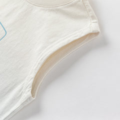 Dave&Bella Toddler Boys Summer Bule Breathable Cotton Sleeveless Tank Tops