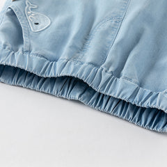 Dave&Bella Toddler Boys Summer Light Blue Casual Adjustable-waistband Jeans
