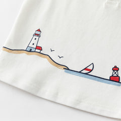 Dave&Bella Toddler Boys Summer Cotton White Polo T-shirts